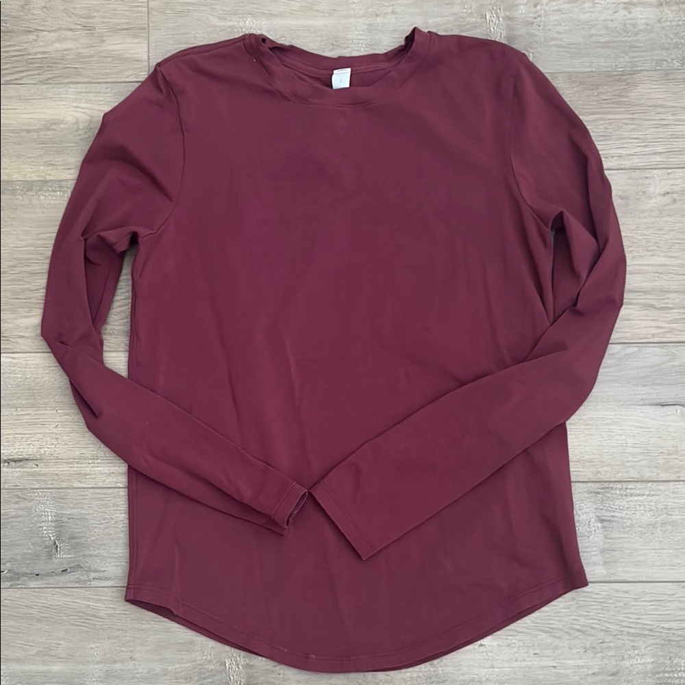 lululemon athletica Maroon Long Sleeve Tee